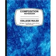 Blue Marble College Ruled Lined Composition Notebook