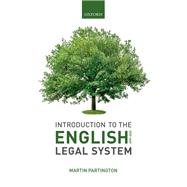 Introduction to the English Legal System 2019-2020