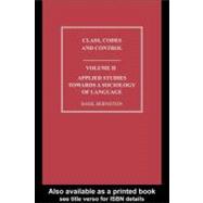 Applied Studies Towards a Sociology of Language