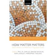 How Matter Matters Objects, Artifacts, and Materiality in Organization Studies
