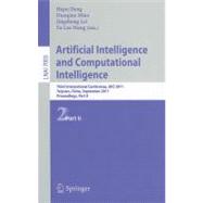 Artificial Intelligence and Computational Intelligence Pt. II : Second International Conference, AICI 2011, Taiyuan, China, September 24-25, 2011, Proceedings