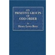 On Primitive Groups of Odd Order