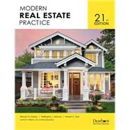 Dearborn Modern Real Estate Practice, 21st Edition, Comprehensive Guide on Real Estate Principles, Practice, Law, and Regulations with 21 Practice Quizzes, 2 Practice Exams, and a Customizable Question Bank (Dearborn Real Estate Education)