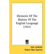 Elements Of The History Of The English Language