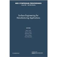 Surface Engineering for Manufacturing Applications