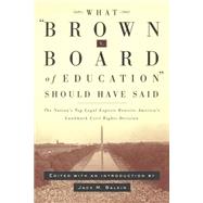 What Brown V. Board of Education Should Have Said : The Nation's Top Legal Experts Rewrite America's Landmark Civil Rights Decision