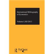 IBSS: Economics: 2013 Vol.62: International Bibliography of the Social Sciences