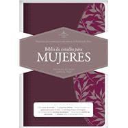 RVR 1960 Biblia de Estudio para Mujeres, vino tinto/fucsia símil piel