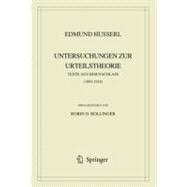 Edmund Husserl, Untersuchungen Zur Urteilstheorie