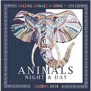 Animals Night & Day Adult Coloring Book