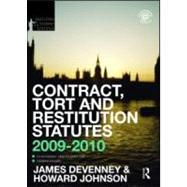 Contract, Tort and Restitution Statutes 2009-2010