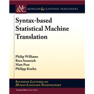 Syntax-based Statistical Machine Translation