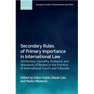 Secondary Rules of Primary Importance in International Law Attribution, Causality, Evidence, and Standards of Review in the Practice of International Courts and Tribunals