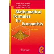 Mathematical Formulas for Economists