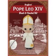 Unofficial Pope Leo XIV Book and Crochet Kit Includes everything to make a Pope Leo XIV amigurumi doll – Pope face & project book, 5 colors of yarn, Crochet book, Cross charm & wire, Plastic safety eyes, Yarn needle, Fiberfill stuffing