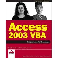 Access 2003 Vba Programmer's Reference,9780764559037
