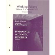 Fundamental Accounting Principles : Working Papers Chapters 13-25