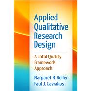 Applied Qualitative Research Design A Total Quality Framework Approach