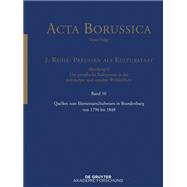 Quellen zum Elementarschulwesen in Brandenburg von 1796 bis 1848