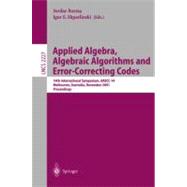Applied Algebra, Algebraic Algorithms and Error-Correcting Codes