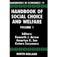 Handbook of Social Choice and Welfare
