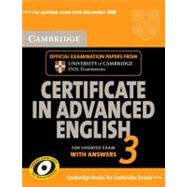 Cambridge Certificate in Advanced English 3 for Updated Exam Student's Book with answers: Examination Papers from University of Cambridge ESOL Examinations