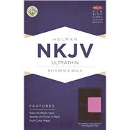NKJV Ultrathin Reference Bible, Brown/Pink LeatherTouch with Magnetic Flap