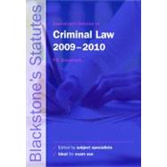 Blackstone's Statutes on Criminal Law 2009-2010