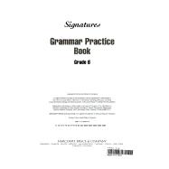 Signatures Grammar Practice Book Grade 6