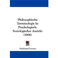 Philosophische Terminologie in Psychologisch-soziologischer Ansicht
