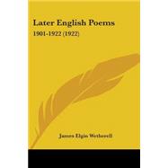 Later English Poems : 1901-1922 (1922)