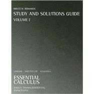 Student Solutions Guide, Volume 1 for Larson/Hostetler/Edwards' Essential Calculus: Early Transcendental Functions