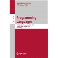 Programming Languages: 17th Brazilian Symposium, Sblp 2013, Bras¡lia, Brazil, September 29- October 4, 2013, Proceedings