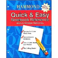 Hammond Quick & Easy Notebook Reference: Atlas & Webster Dictionary