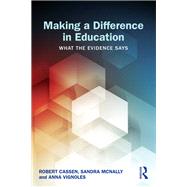 Making a Difference in Education: What the evidence says