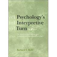 Psychology's Interpretive Turn