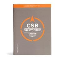 CSB Study Bible, Large Print Edition, Hardcover Red Letter, Study Notes and Commentary, Illustrations, Ribbon Marker, Sewn Binding, Easy-to-Read Bible Serif Type