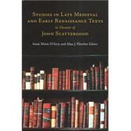 Studies in Late Medieval And Early Renaissance Texts in Honour of John Scattergood