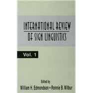 International Review of Sign Linguistics: Volume 1