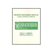 Calculus With Analytic Geometry: Student Solution Manual: Laurel Technical Services