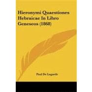 Hieronymi Quaestiones Hebraicae in Libro Geneseos