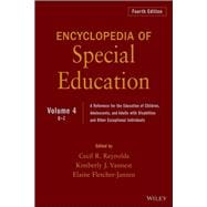 Encyclopedia of Special Education, Volume 4 A Reference for the Education of Children, Adolescents, and Adults Disabilities and Other Exceptional Individuals