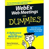 WebEx Web Meetings For Dummies,9780764579417