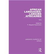 African Languages/Langues Africaines 1976