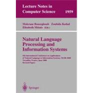Natural Language Processing and Information Systems: 5th International Conference on Applications of Natural Language to Information Systems, Nldb 2000, Versailles, France, June 28-30, 2000 : Revised pap