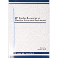 20th Brazilian Conference on Materials Science and Engineering