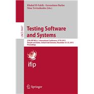 Testing Software and Systems