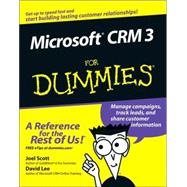 Microsoft CRM 3 For Dummies
