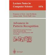 Advances in Pattern Recognition: Joint Iapr International Workshops Sspr 2000 and Spr 2000 Alicante, Spain, August 30-September 1, 2000 : Proceedings
