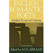 English Romantic Poets Modern Essays in Criticism